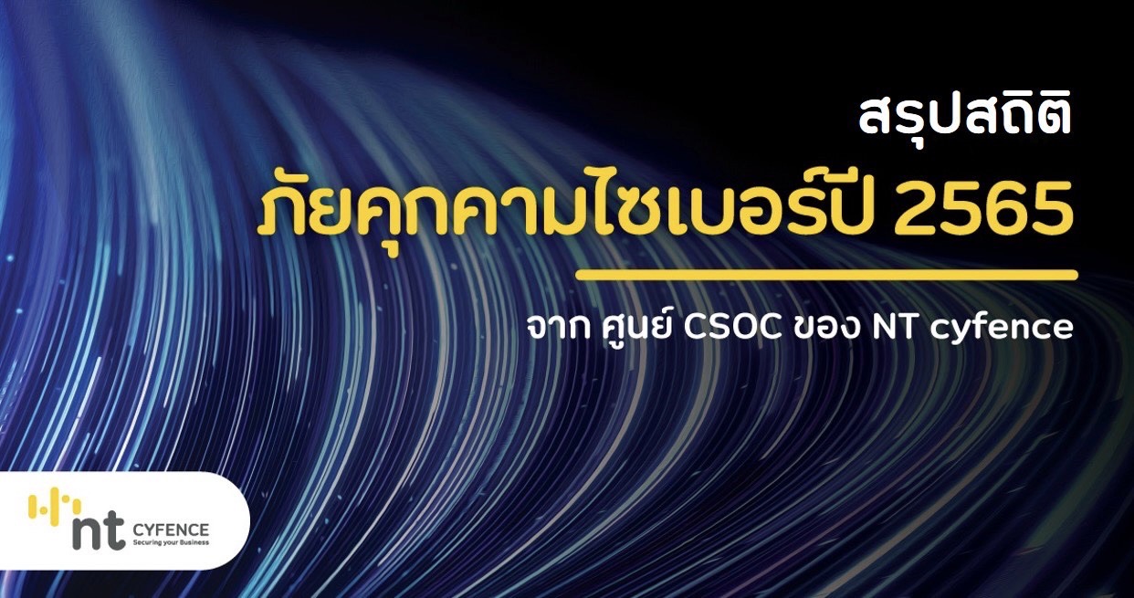 สรุปสถิติภัยคุกคามปี 2565 จาก ศูนย์ CSOC ของ NT cyfence