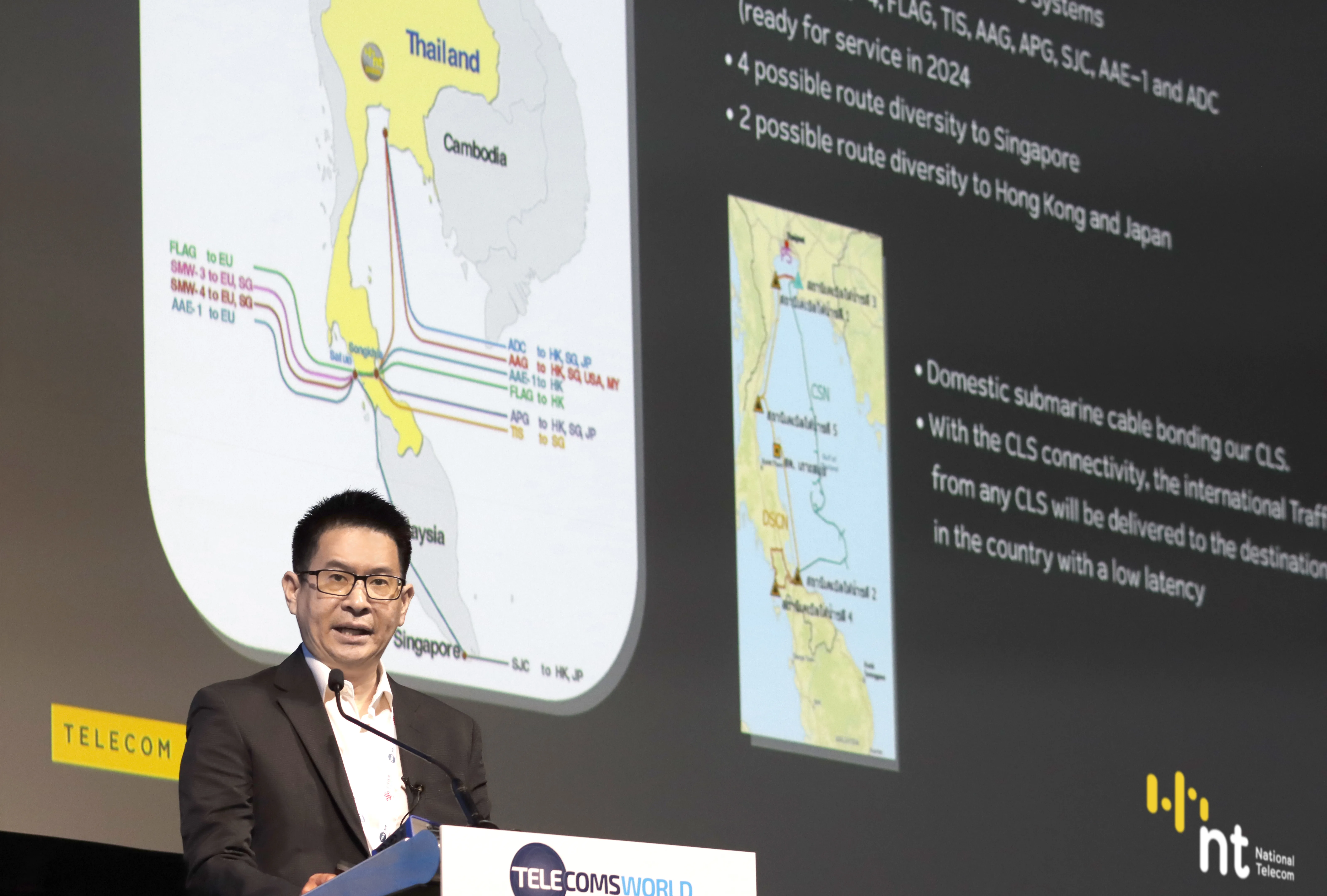 NT ประกาศความพร้อมสู่การเป็น “SUBMARINE CABLE PROVIDER” รายใหญ่ที่สุดในประเทศไทย ในงาน TELECOMS WORLD ASIA 2023